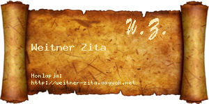 Weitner Zita névjegykártya